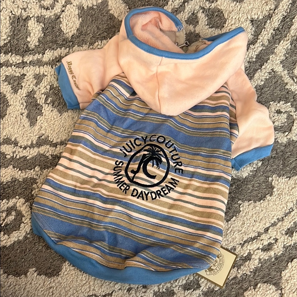 Juicy Couture Doggy Couture dog hoodie, size XL NWT!